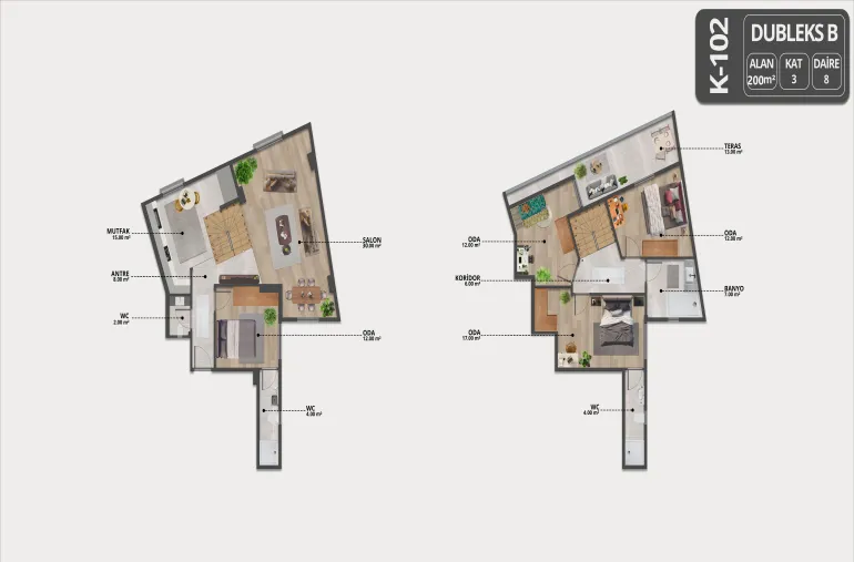 SATILIK 4+1 DAİRE (K102 D8)