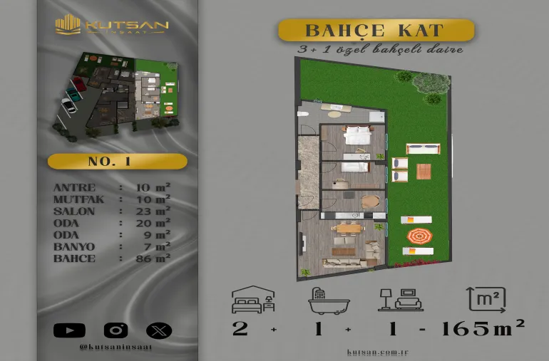  ÖZEL BAHÇELİ DAİRE (Proje K103 D1)